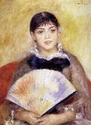 Pierre Renoir Girl with a Fan oil